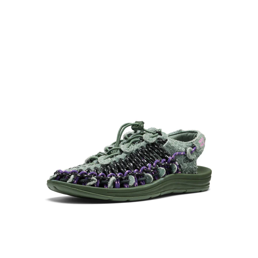 All Gender UNEEK Leather Henrik Vibskov Sneaker  |  Green Spring - Image 3