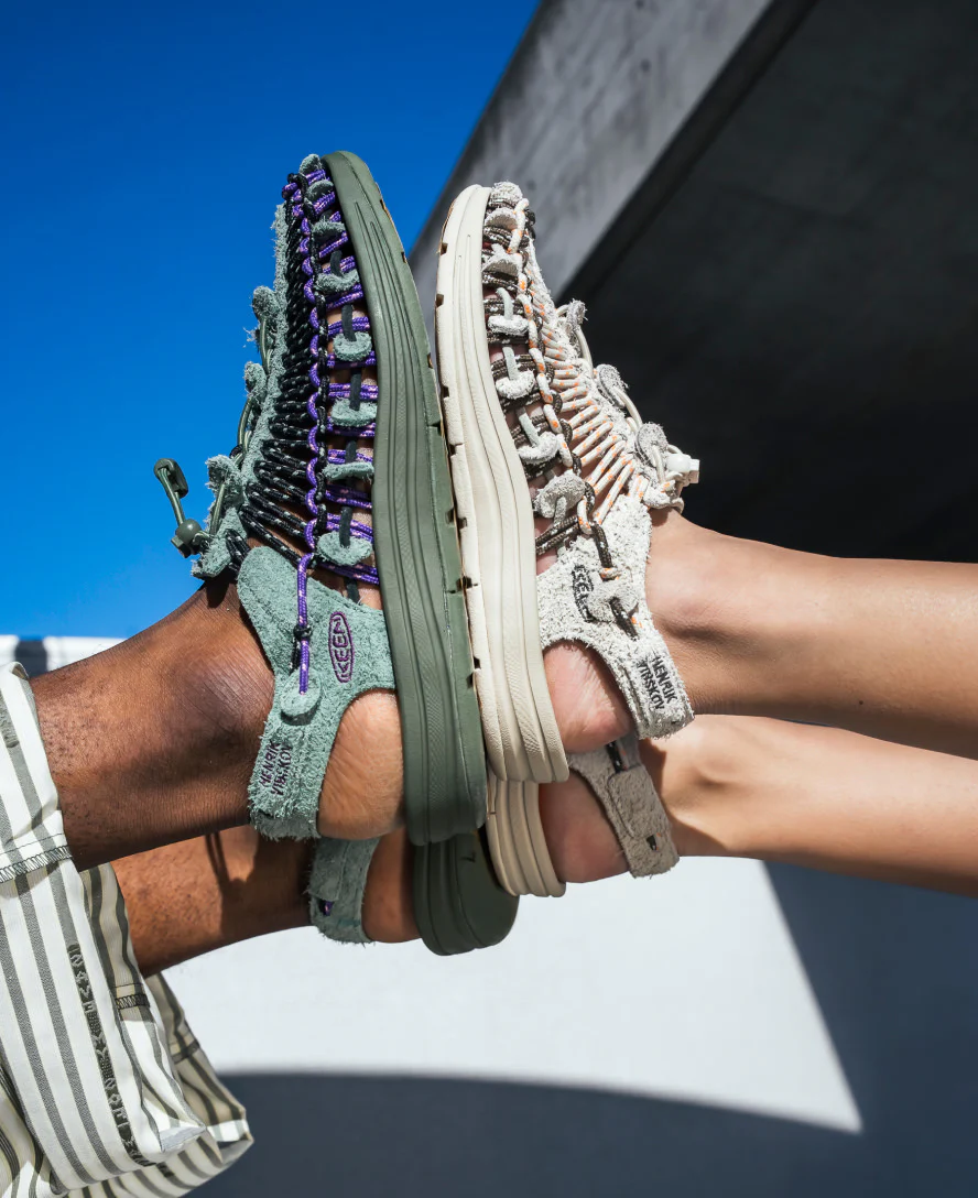 All Gender UNEEK Leather Henrik Vibskov Sneaker  |  Tangerine Cream - Image 9