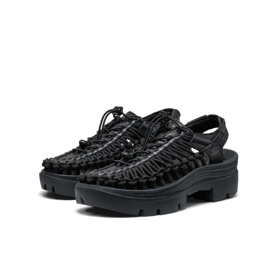 All Gender UNEEK PLT Sneaker  |  Black Smooth Lea - Image 2