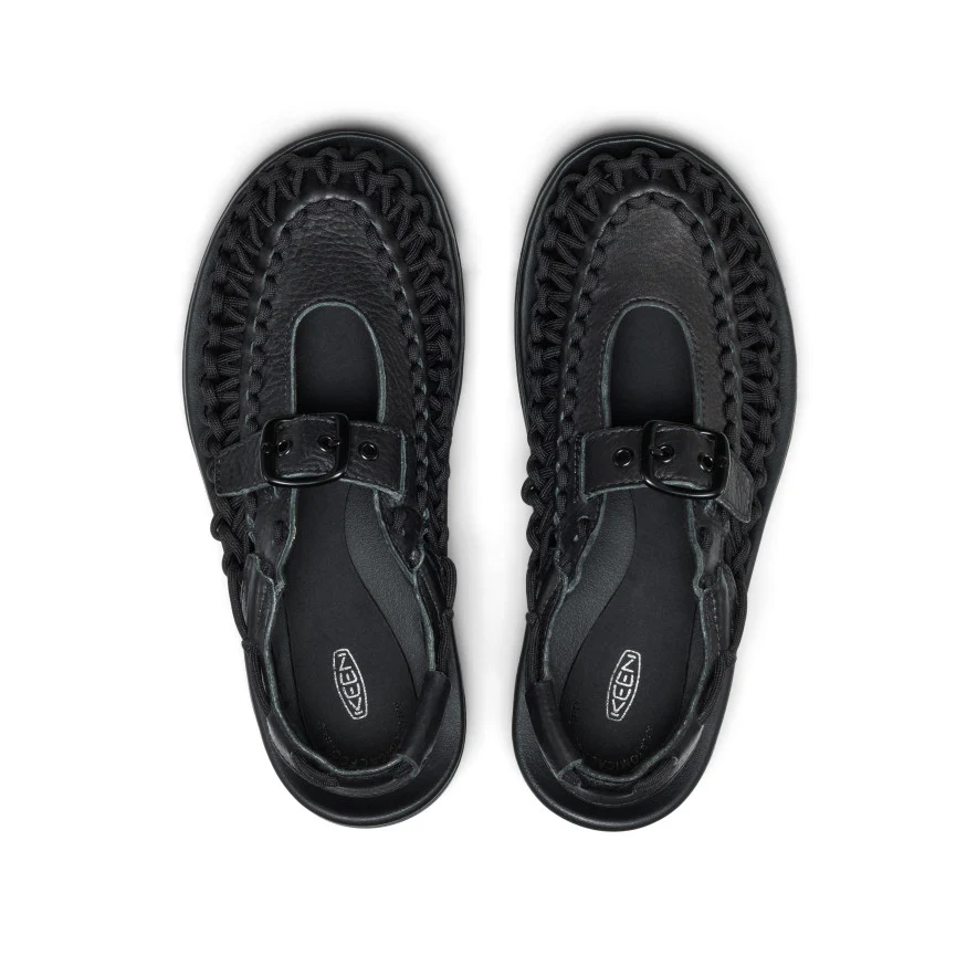 All Gender UNEEK PLT Mary Jane Sneaker  |  Black Smooth Lea - Image 4