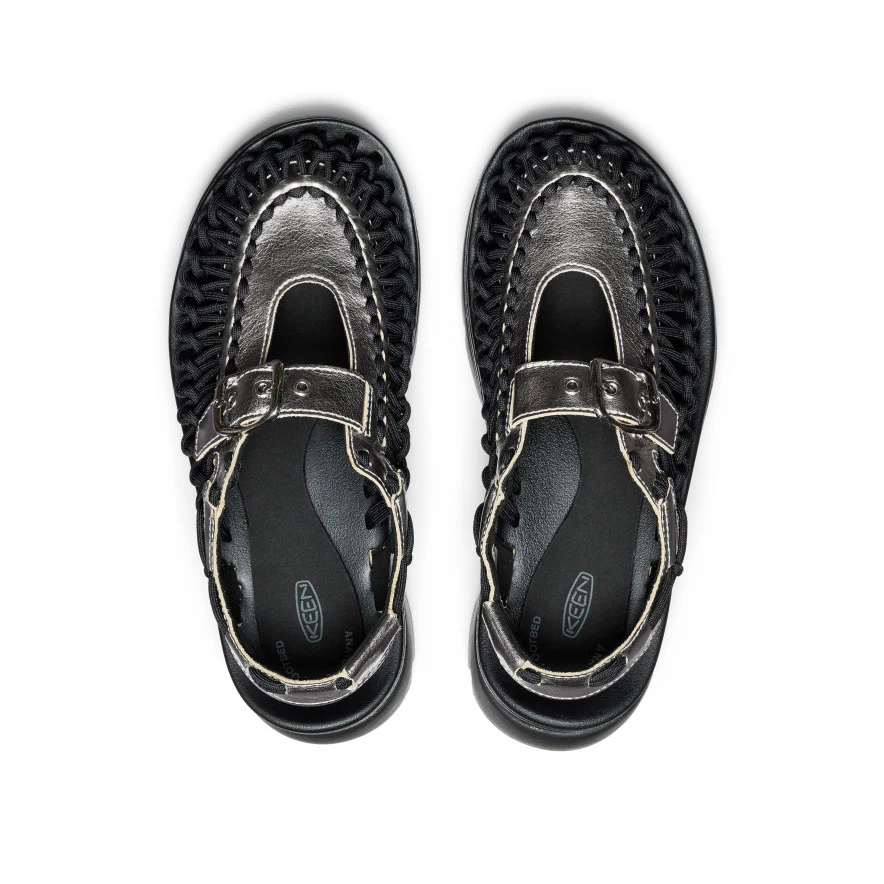 All Gender UNEEK PLT Mary Jane Sneaker | Silver/Black - Image 4
