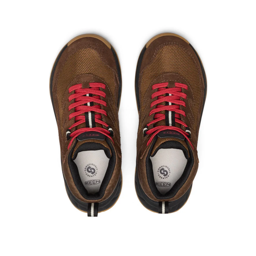 Big Kids' Hightrail Waterproof Hiking Boot  |  Dark Earth/Garnet - Image 4