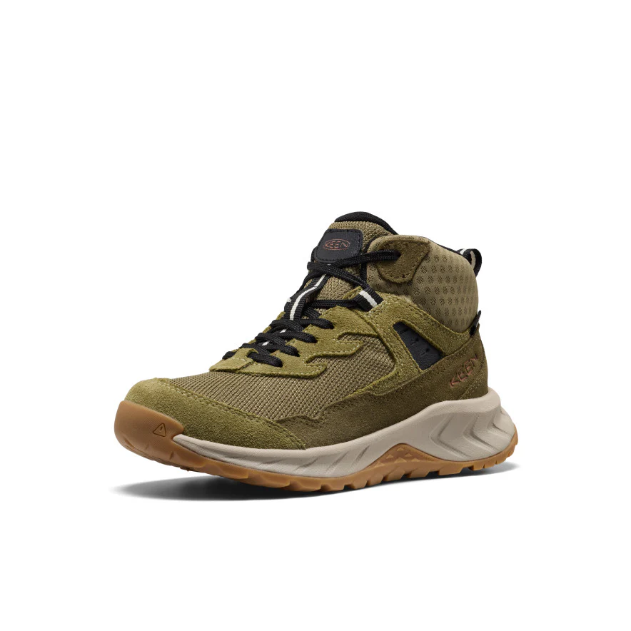 Big Kids' Hightrail Waterproof Hiking Boot  |  Dark Olive/Martini Olive - Image 3