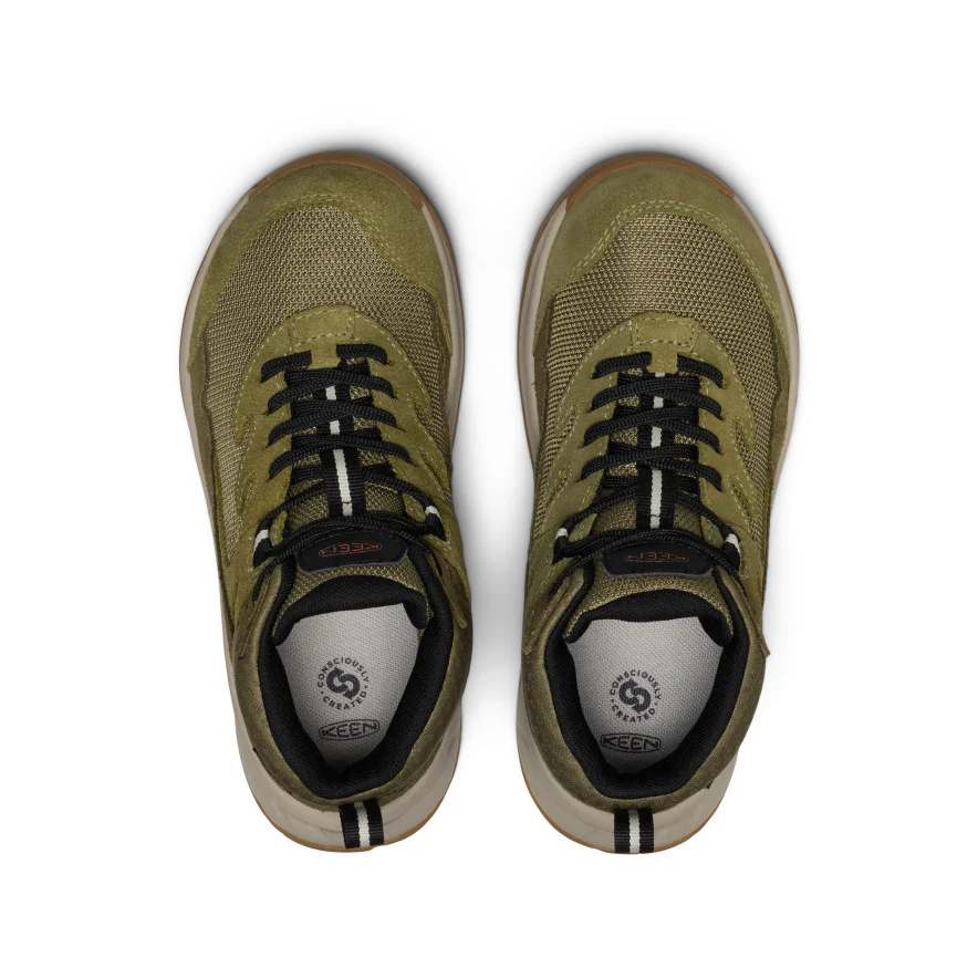 Big Kids' Hightrail Waterproof Hiking Boot  |  Dark Olive/Martini Olive - Image 4