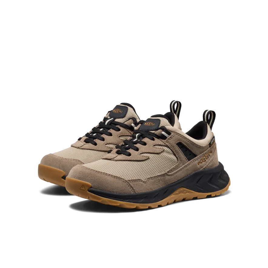 Big Kids' Hightrail Waterproof Hiking Shoe  |  Brindle/Oak Buff - Image 2