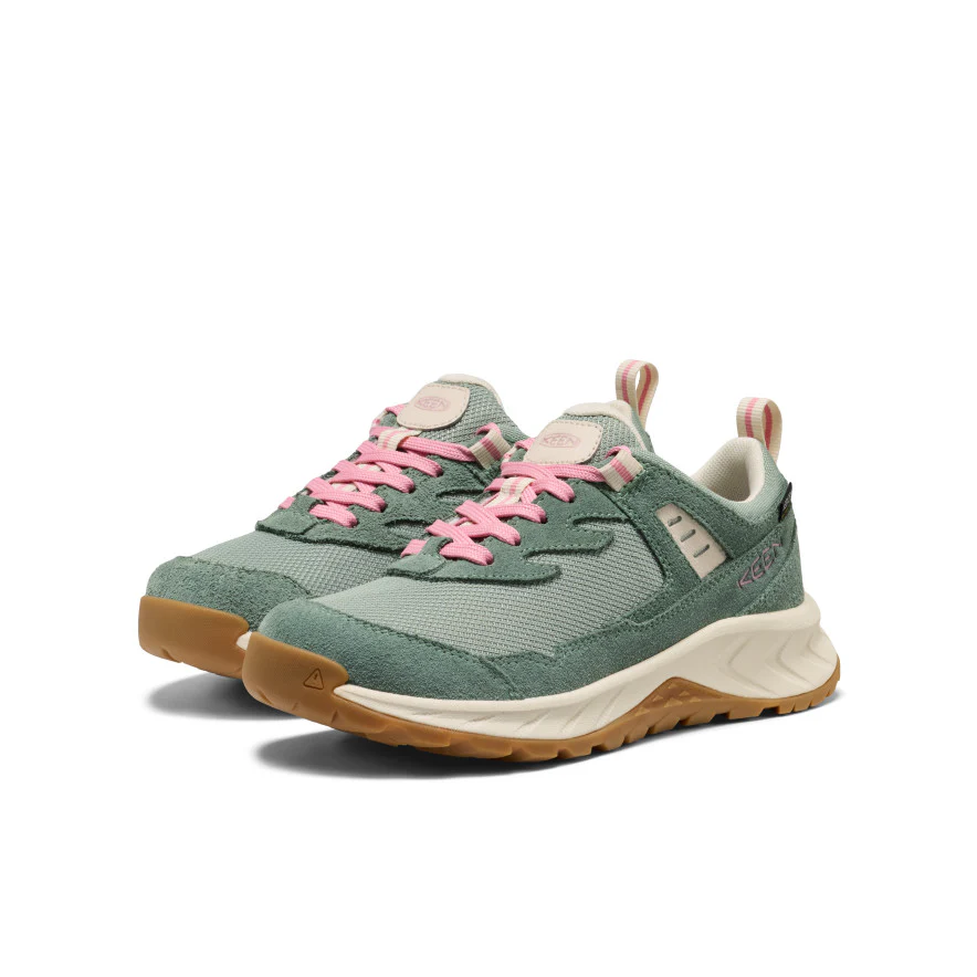 Big Kids' Hightrail Waterproof Hiking Shoe  |  Lily Pad/Cashmere Rose - Image 2