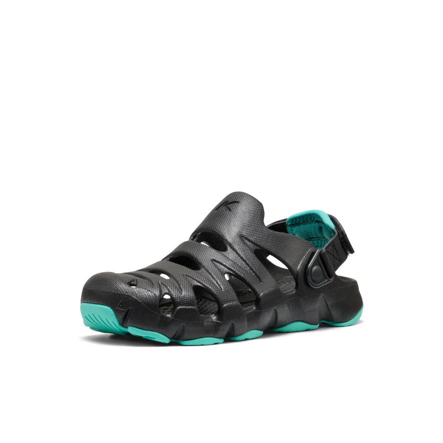 Big Kids' HyperFLT Clog  |  Black/Bright Aqua - Image 3