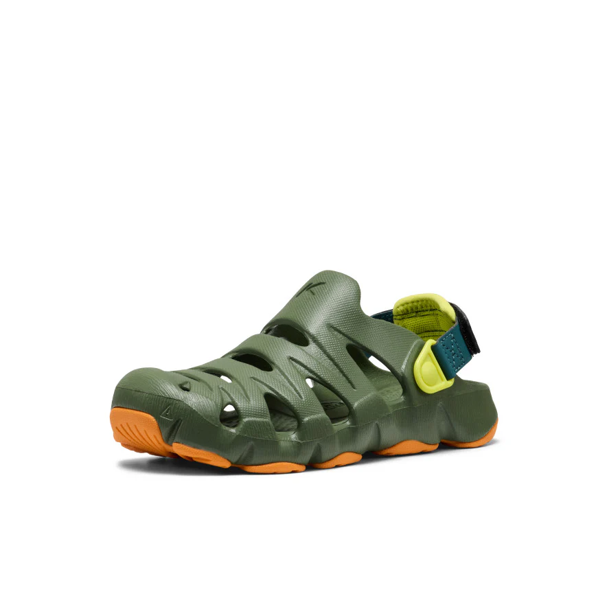 Big Kids' HyperFLT Clog  |  Bronze Green/Orange Peel - Image 3