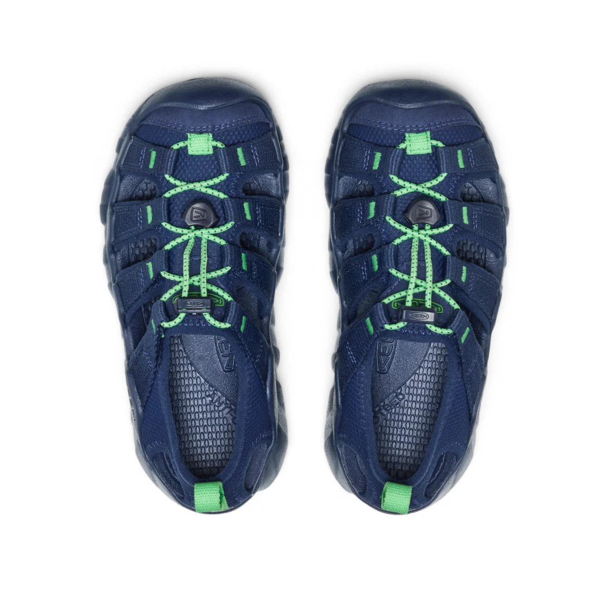 Big Kids' Hyperport H2 Sandal  |  Naval Academy/Vibrant Green - Image 4