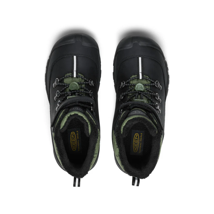 Big Kids' Kanibou Waterproof Winter Boot  |  Black/Bronze Green - Image 4