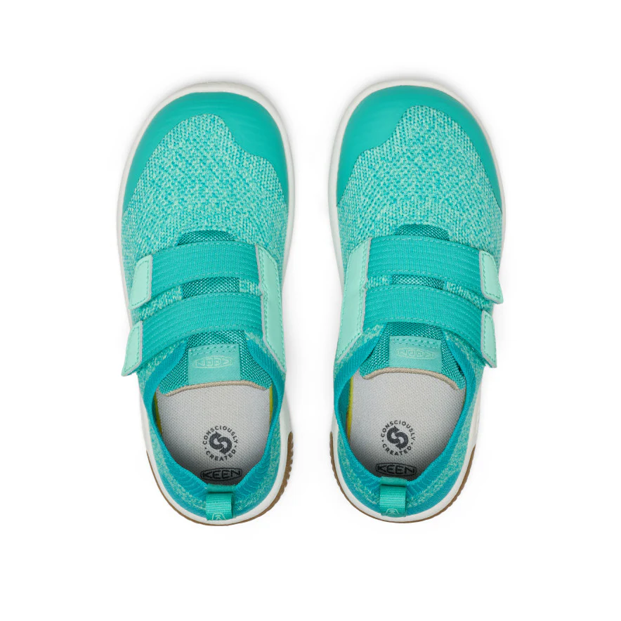 Big Kids' KNX Knit Double Strap  |  Bright Aqua/Cabbage - Image 4