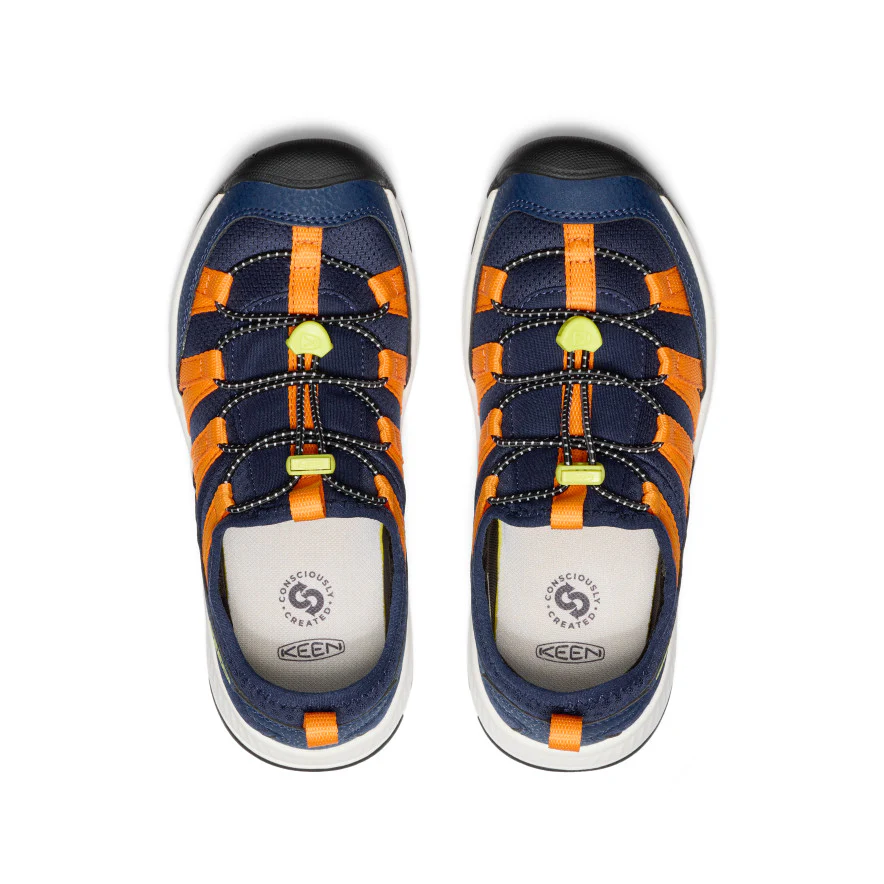 Big Kids' Motozoa Sneaker  |  Naval Academy/Bright Marigold - Image 4