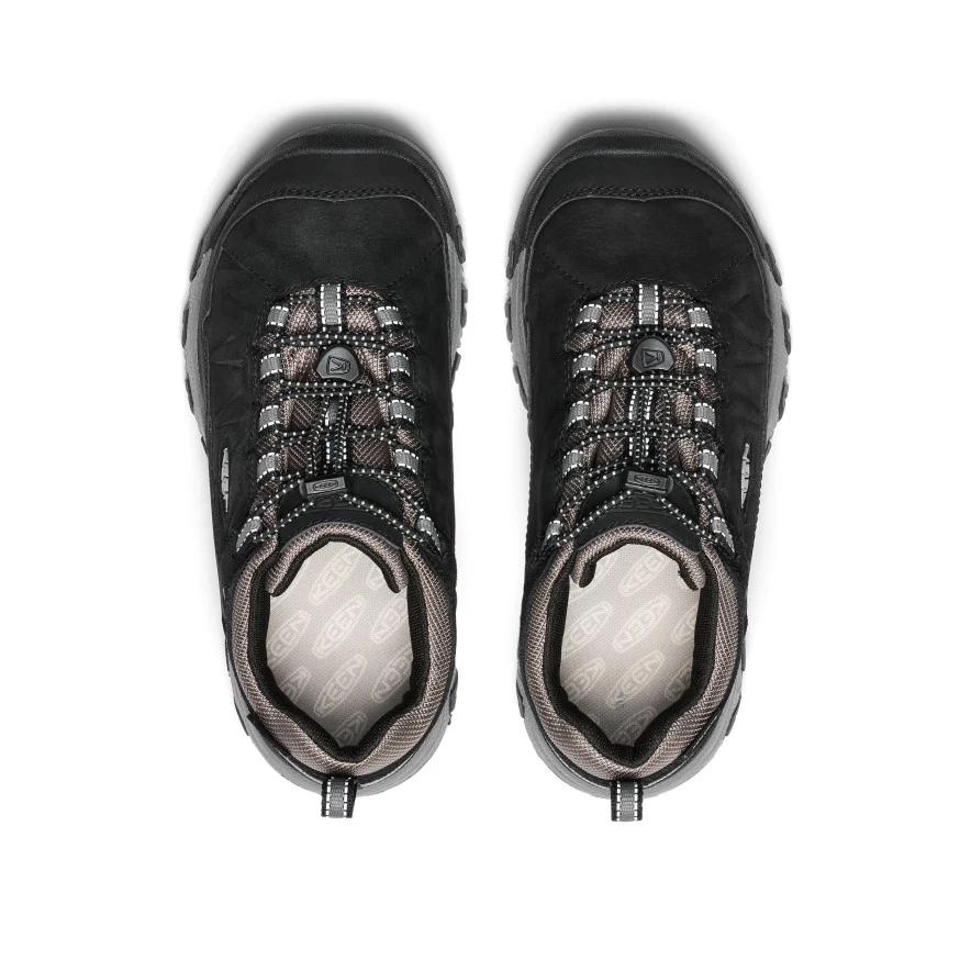 Big Kids' Targhee IV Waterproof Hiking Shoe  |  Black/Steel Grey - Image 4