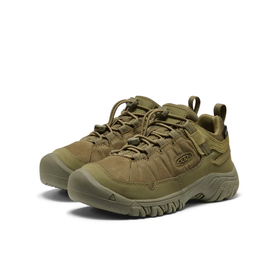 Big Kids' Targhee IV Waterproof Hiking Shoe  |  Martini Olive - Image 2