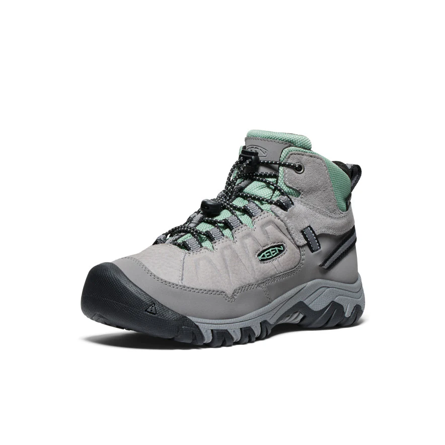Big Kids' Targhee IV Waterproof Hiking Boot  |  Alloy/Granite Green - Image 3