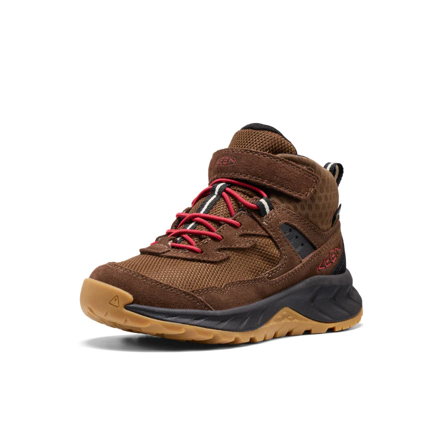 Little Kids' Hightrail Waterproof Hiking Boot  |  Dark Earth/Garnet - Image 3