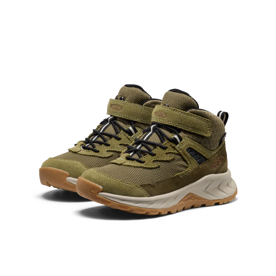 Little Kids' Hightrail Waterproof Hiking Boot  |  Dark Olive/Martini Olive - Image 2