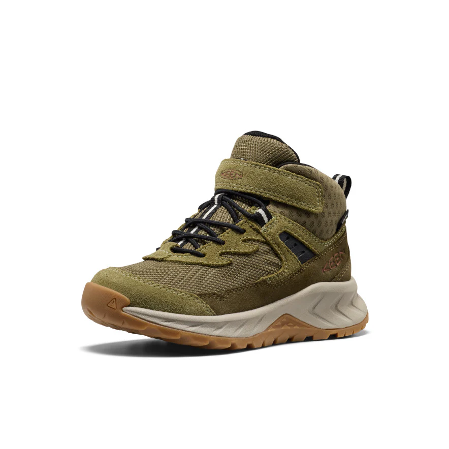 Little Kids' Hightrail Waterproof Hiking Boot  |  Dark Olive/Martini Olive - Image 3
