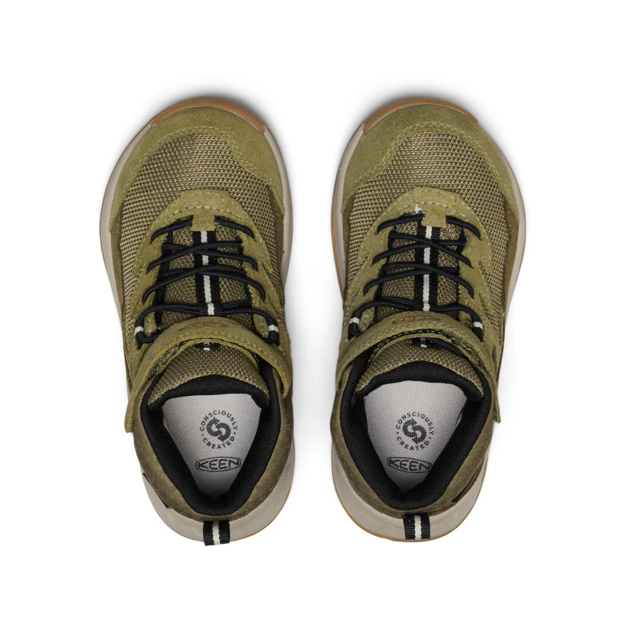 Little Kids' Hightrail Waterproof Hiking Boot  |  Dark Olive/Martini Olive - Image 4