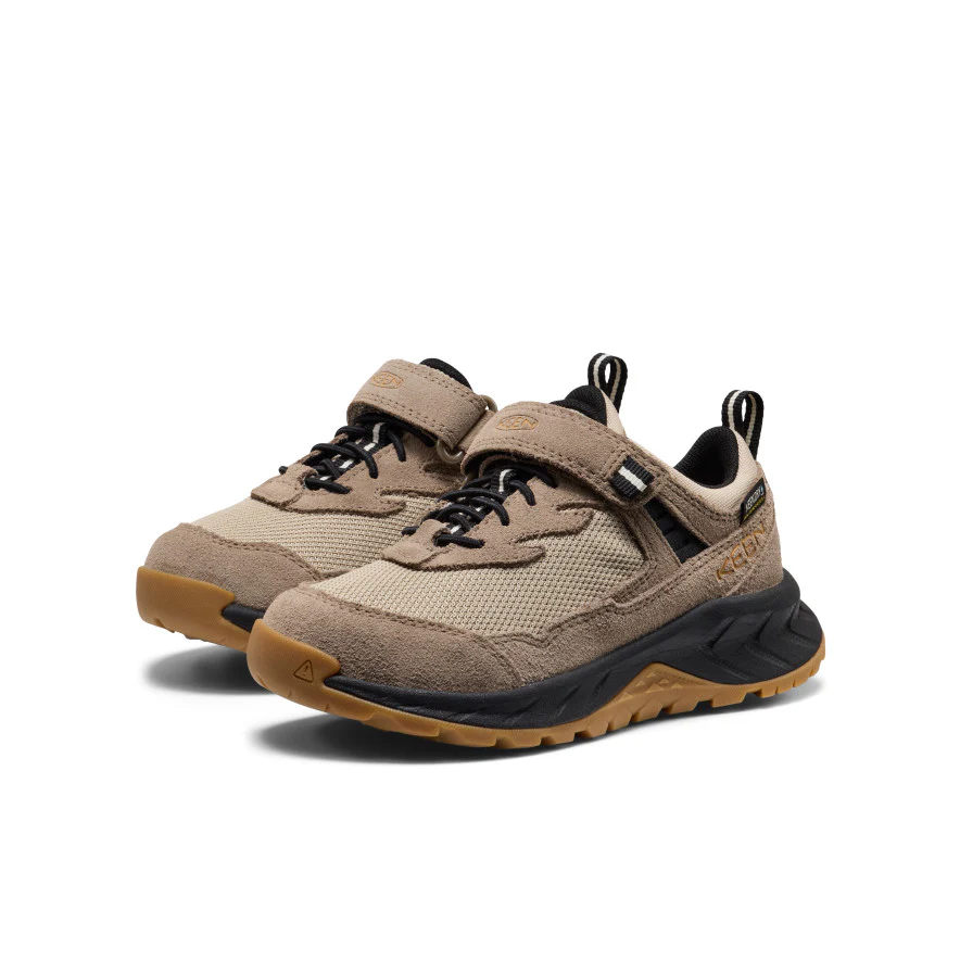 Little Kids' Hightrail Waterproof Hiking Shoe  |  Brindle/Oak Buff - Image 2