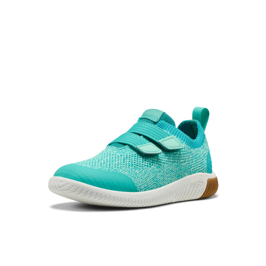 Little Kids' KNX Knit Double Strap  |  Bright Aqua/Cabbage - Image 3