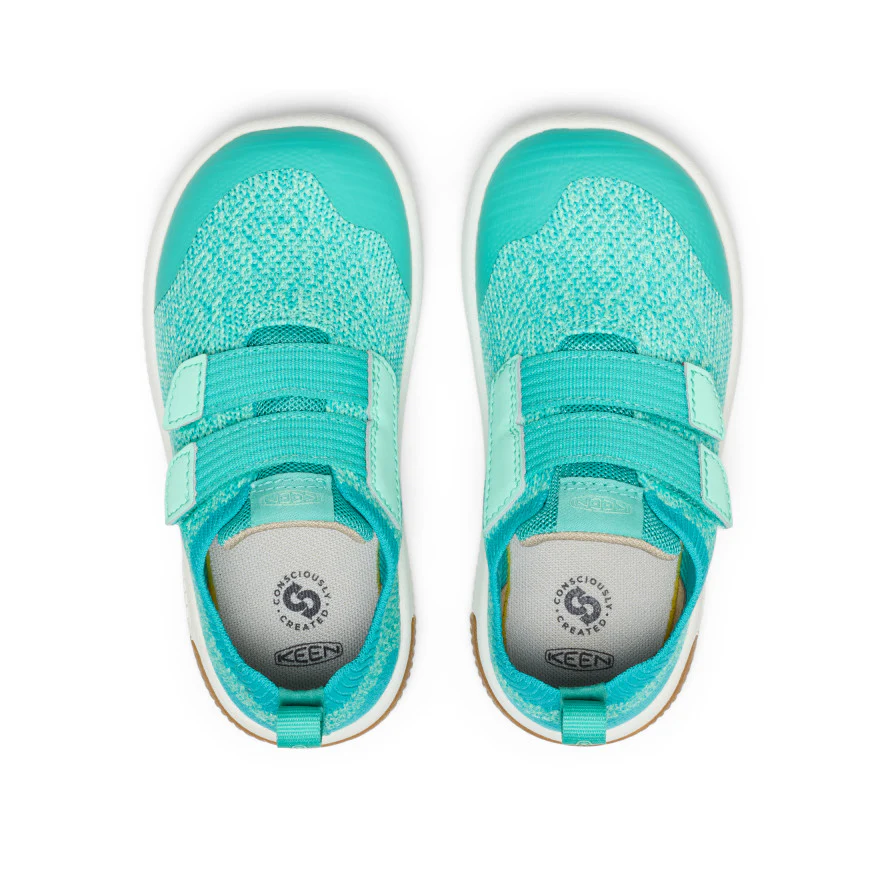 Little Kids' KNX Knit Double Strap  |  Bright Aqua/Cabbage - Image 4