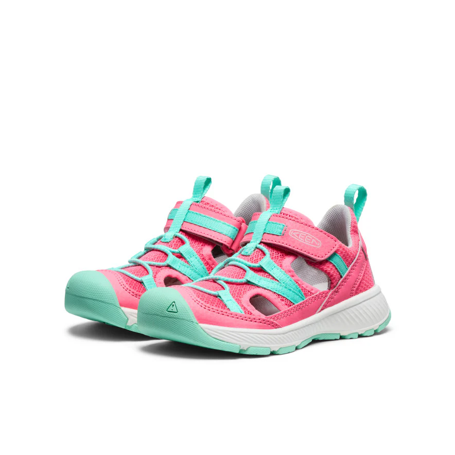Little Kids' Motozoa Sandal  |  Pink Lemonade/Cabbage - Image 2