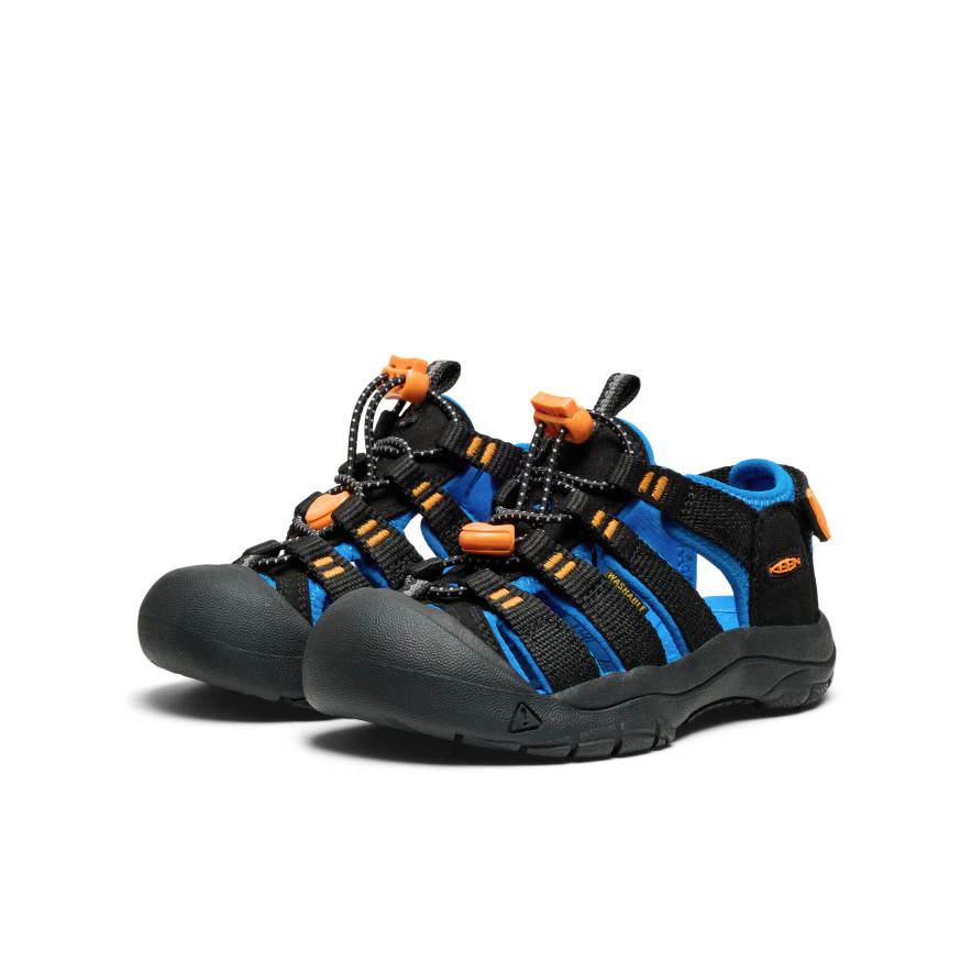 Little Kids' Newport Boundless Sandal  |  Black/Precious Blue - Image 2