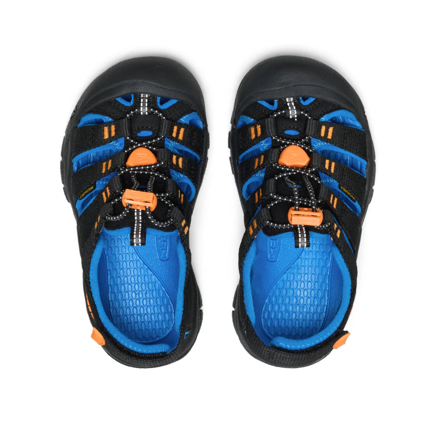Little Kids' Newport Boundless Sandal  |  Black/Precious Blue - Image 4