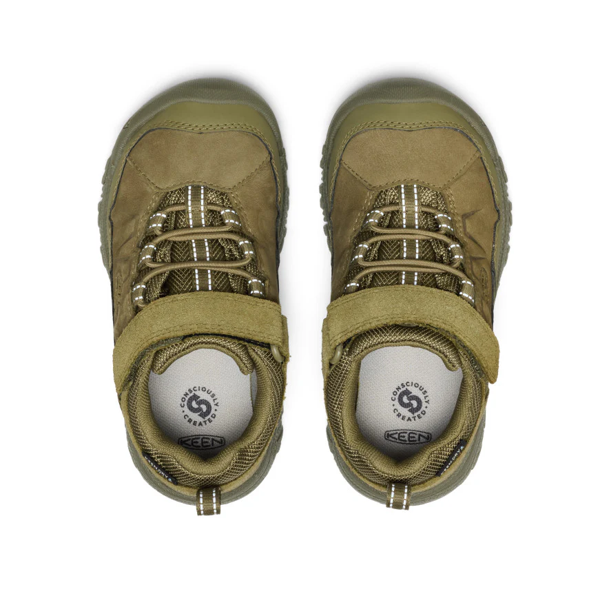 Little Kids' Targhee IV Waterproof Hiking Shoe  |  Martini Olive - Image 4