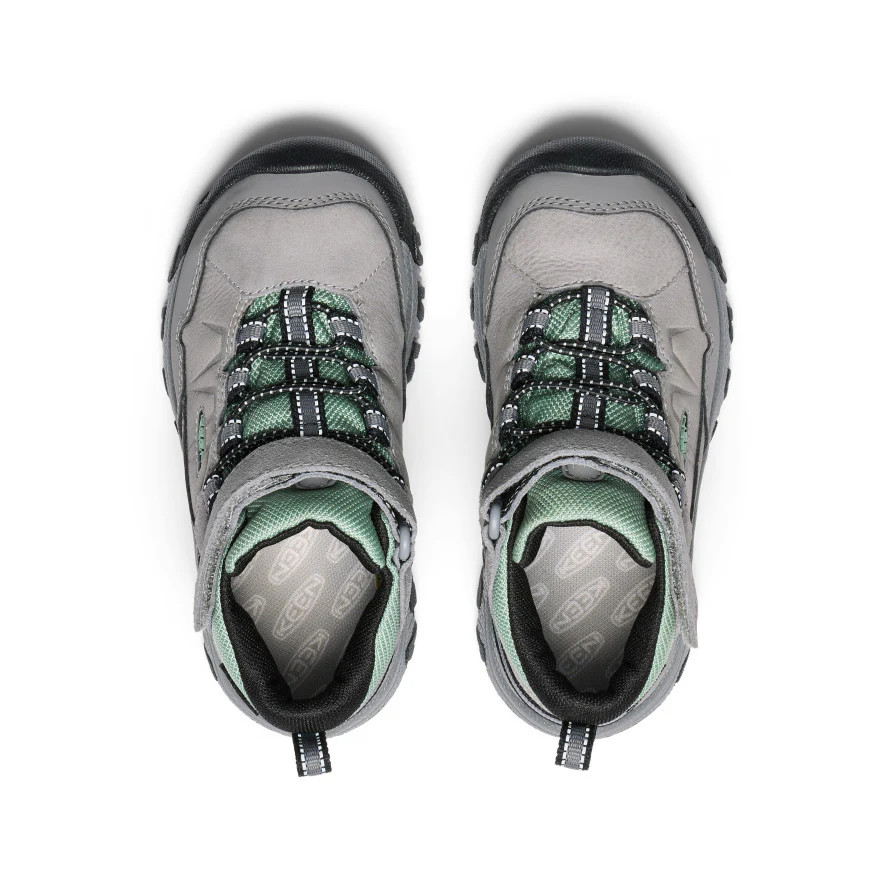 Little Kids' Targhee IV Waterproof Hiking Boot | Alloy/Granite Green - Image 4