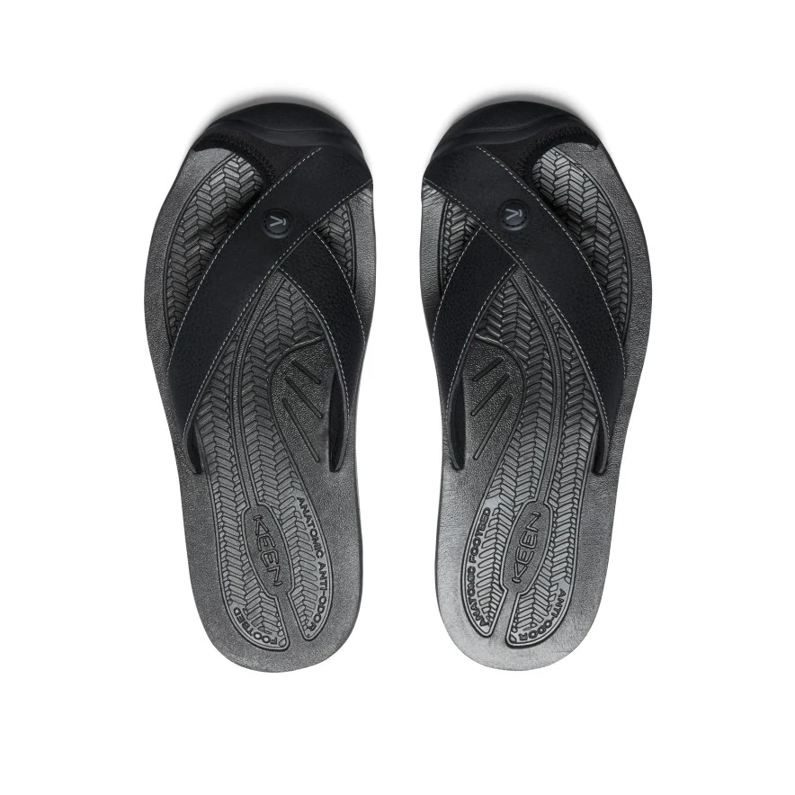 Men's Barbados Flip-Flop  |  Black/Steel Grey - Image 4