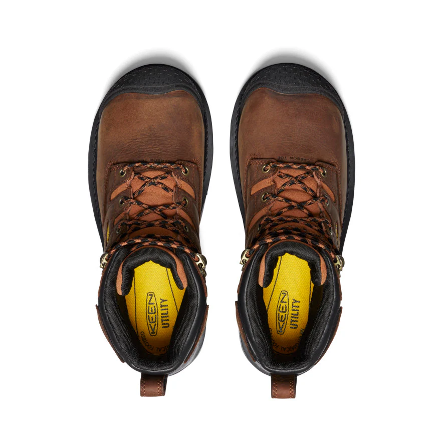 Men's Camden 6" Waterproof Boot INT MET (Carbon Toe)  |  Leather Brown/Black - Image 4