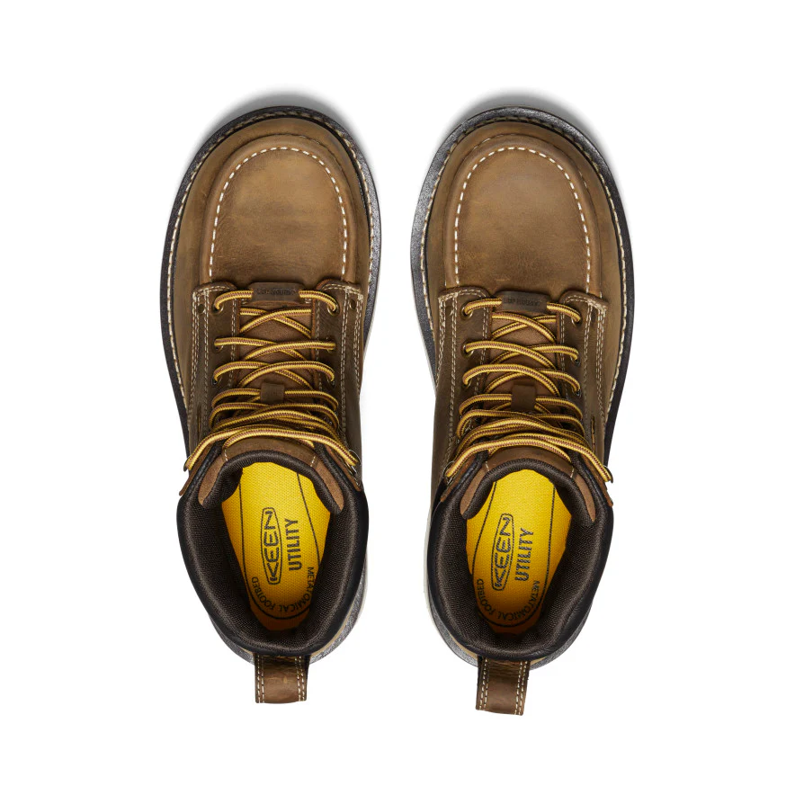 Men's Cincinnati 6" Waterproof 90° Heel Boot (Carbon Toe)  |  Belgian/Sandshell - Image 4