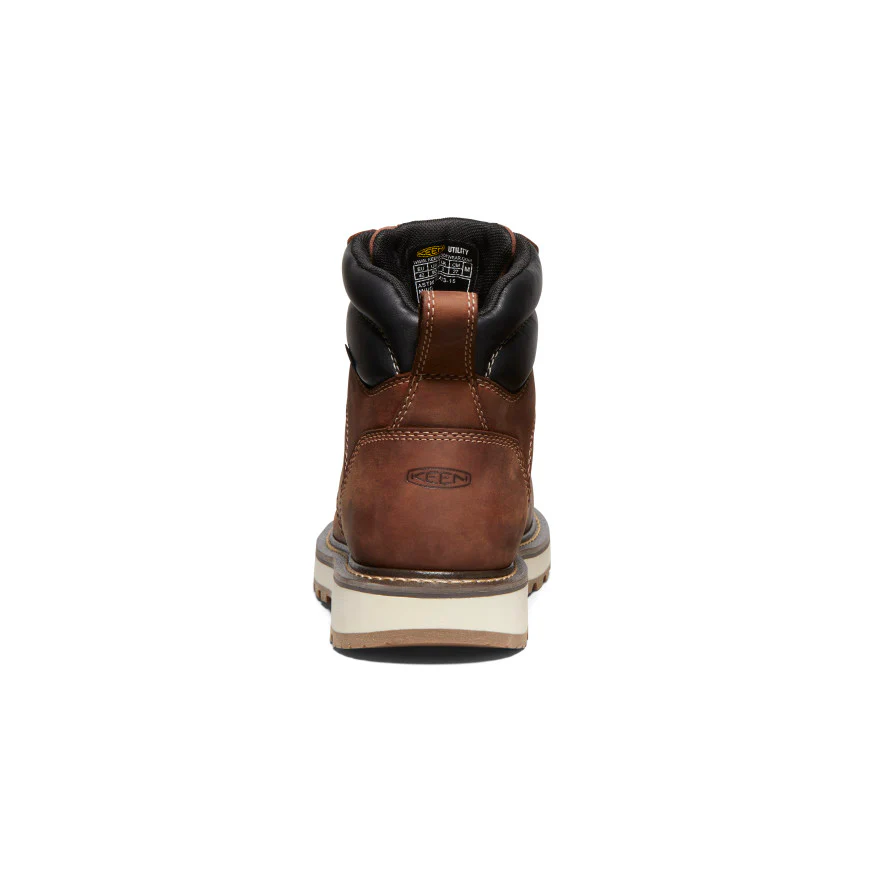 Men's Cincinnati 6" Waterproof 90° Heel Boot (Carbon Toe) | Tuscan Red/Sandshell - Image 5