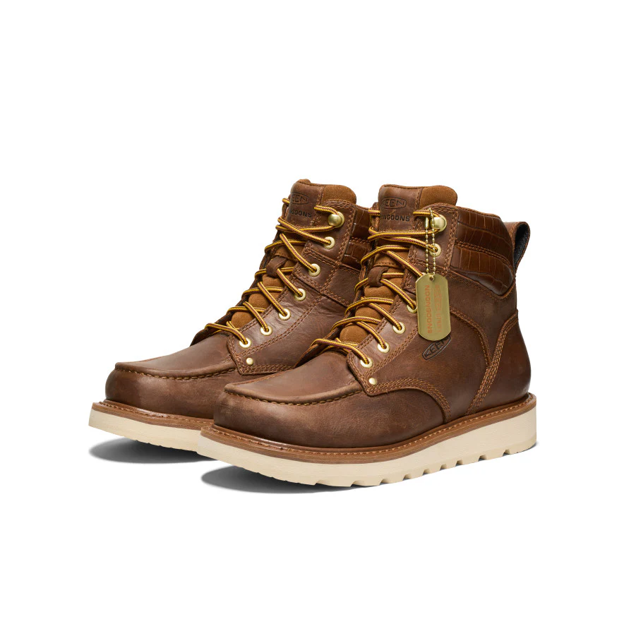 Men's Cincinnati 6" Boot (Soft Toe) x Noon Goons   |  Leather Brown/Off White - Image 2