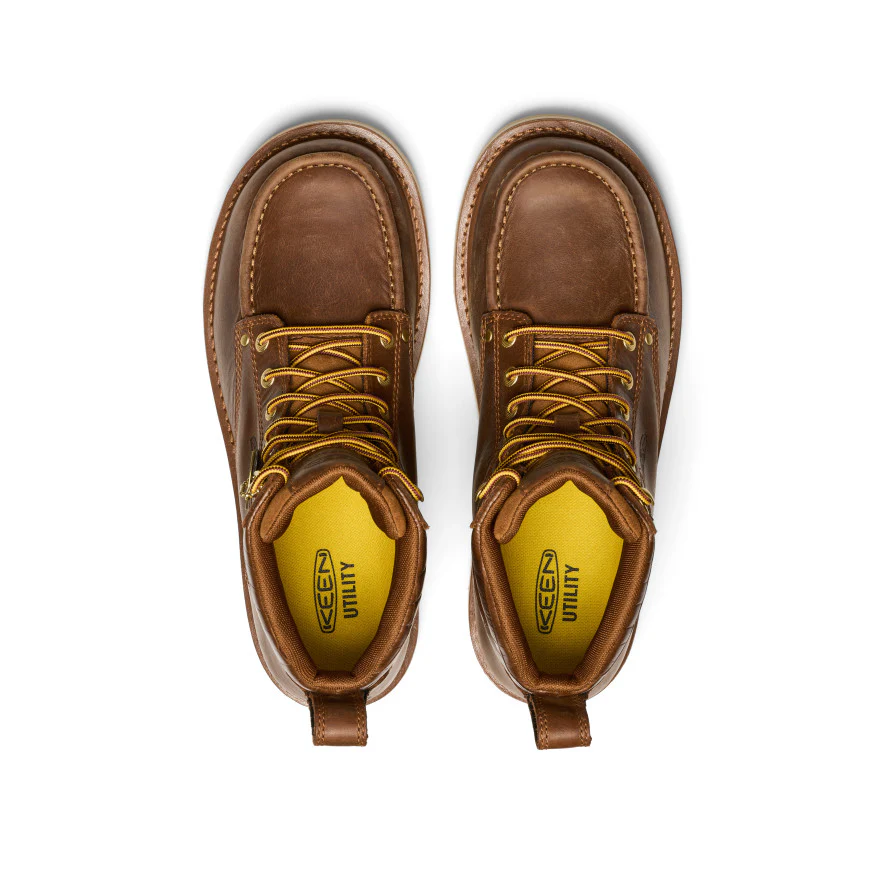 Men's Cincinnati 6" Boot (Soft Toe) x Noon Goons   |  Leather Brown/Off White - Image 4