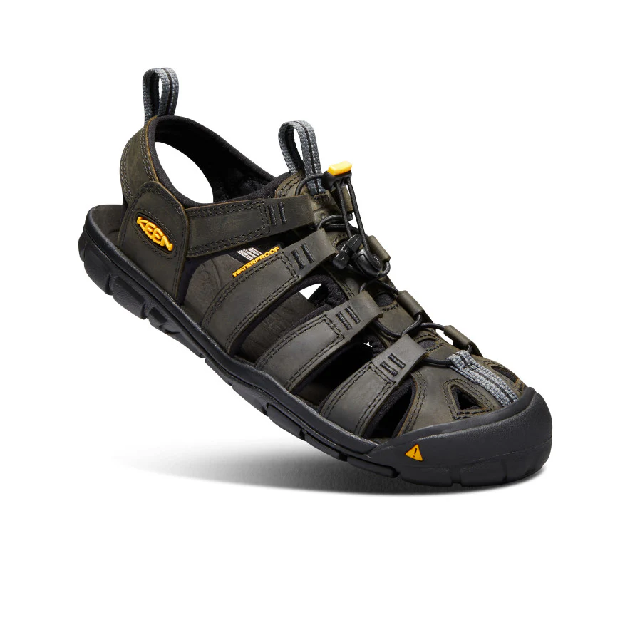 Men's Clearwater CNX Leather Sandal  |  Magnet/Black - Image 3