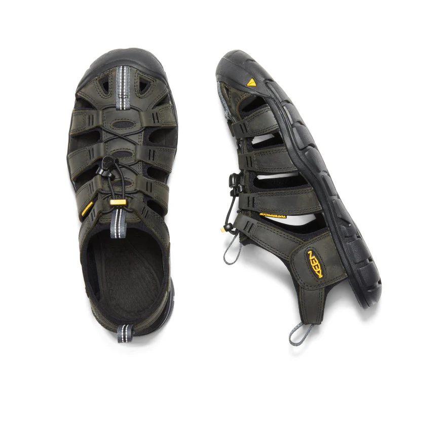 Men's Clearwater CNX Leather Sandal  |  Magnet/Black - Image 4