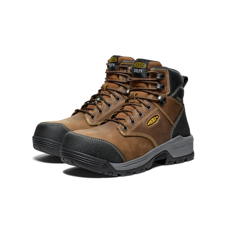 Men's CSA Evanston 6" Waterproof Boot (Carbon Toe)  |  Bison/Black - Image 2