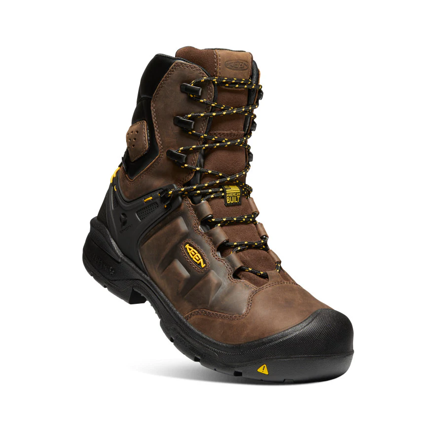 Men's Dover 8" Waterproof Boot (Carbon Toe)  |  Dark Earth/Black - Image 3