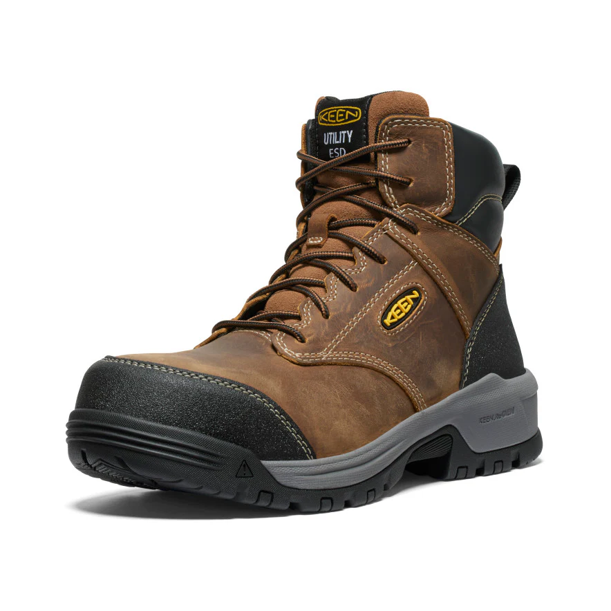 Men's Evanston 6" ESD Boot (Carbon Toe)  |  Bison/Black - Image 3