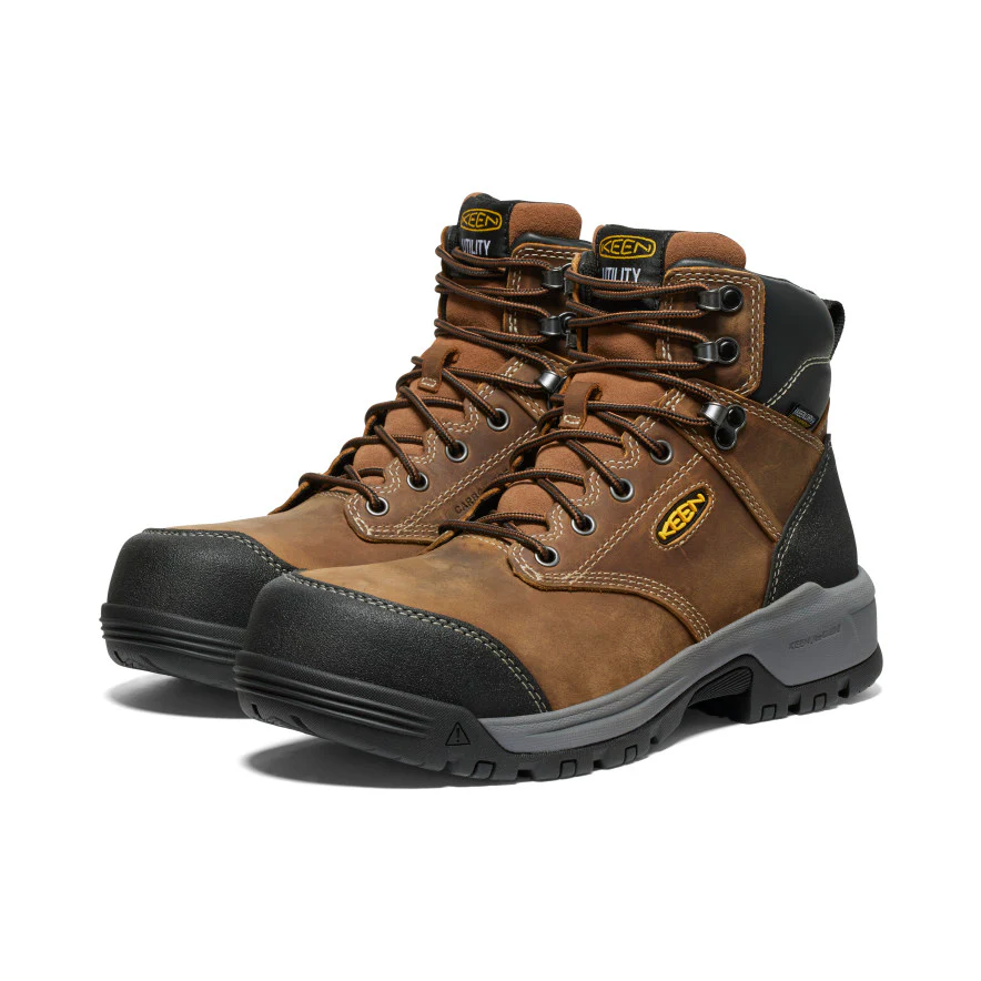 Men's Evanston 6" Waterproof Boot (Carbon Toe)  |  Bison/Black - Image 2