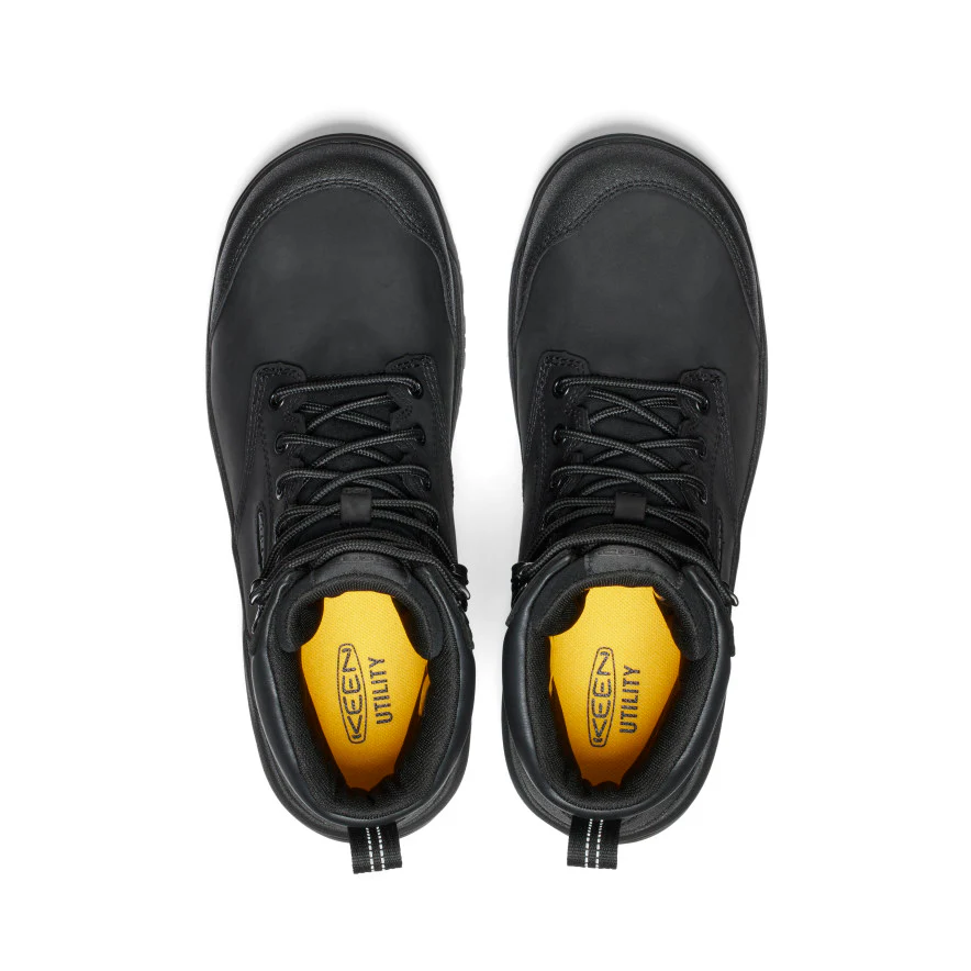 Men's Evanston 6" Waterproof Boot (Carbon Toe)  |  Black/Black - Image 4