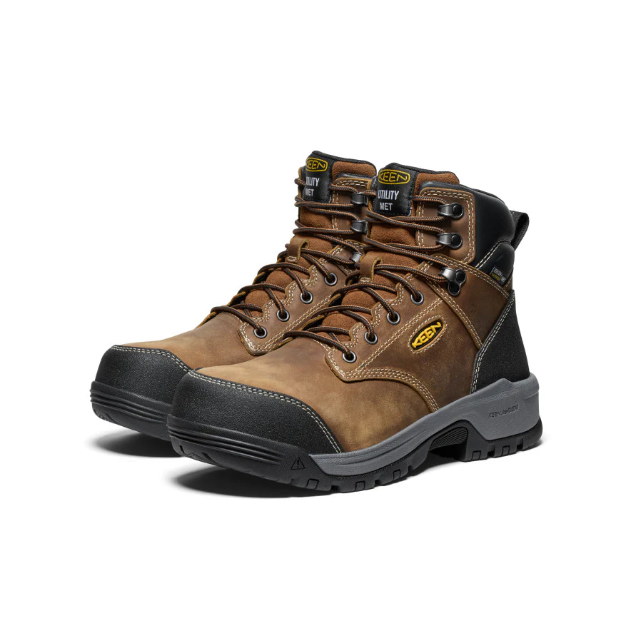 Men's Evanston 6" Waterproof Boot INT MET (Carbon Toe) | Bison/Black - Image 2