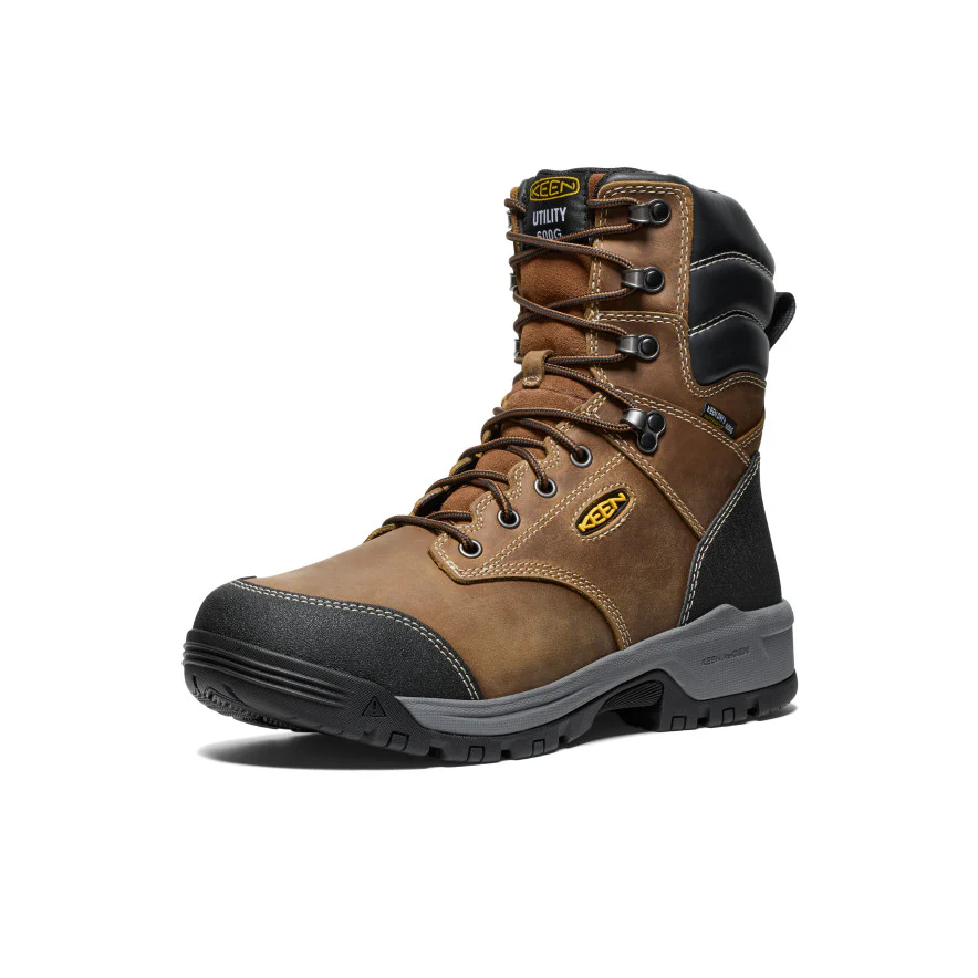 Men's Evanston 8" Insulated Waterproof Boot (Soft Toe) | Bison/Black - Image 3