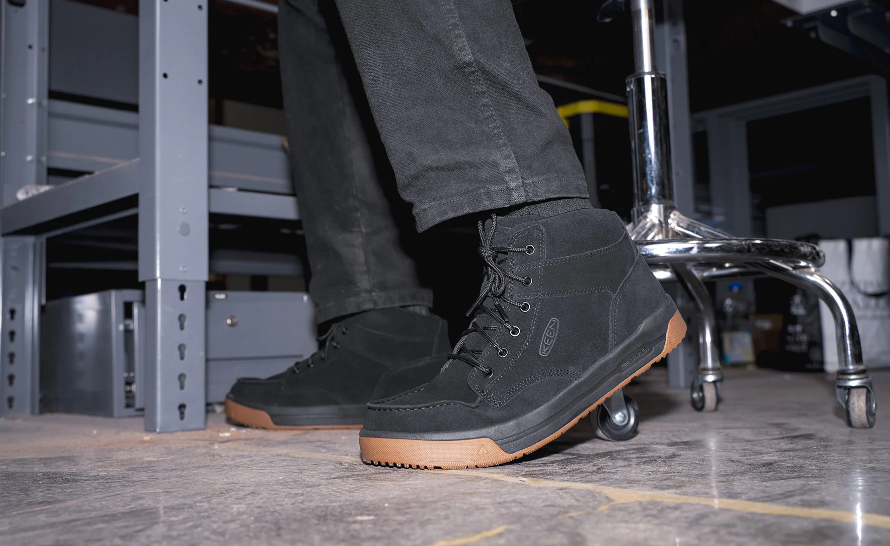 Men's Gibson Boot (Soft Toe)  |  Black/Gum - Image 7