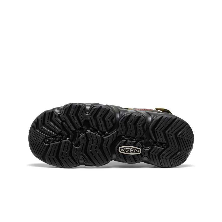 Men's Hyperport Fisherman Leather Sandal  |  Dark Olive/Black - Image 6
