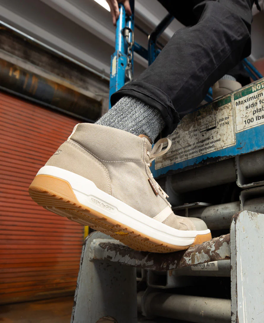 Men's Kenton Mid Work Shoe (Carbon Toe)  |  Brindle/Gum - Image 9