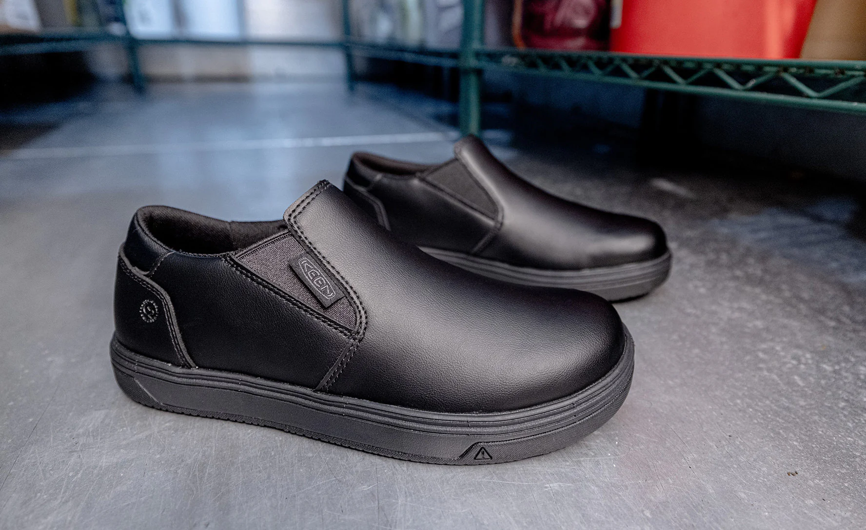 Men's Kenton Shift WTX Work Shoe (Soft Toe)  |  Black/Black - Image 7